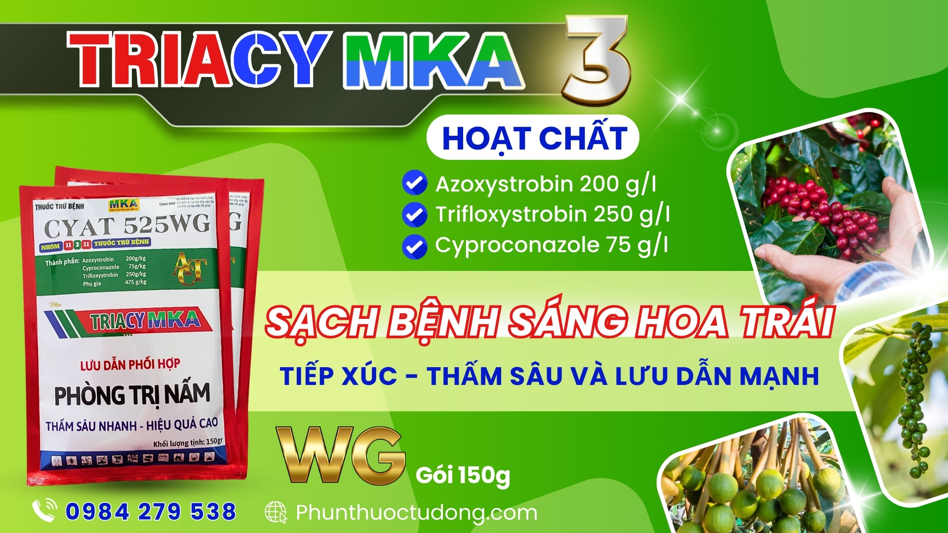 Triacy MKA thuốc trừ bệnh 3 hoạt chất